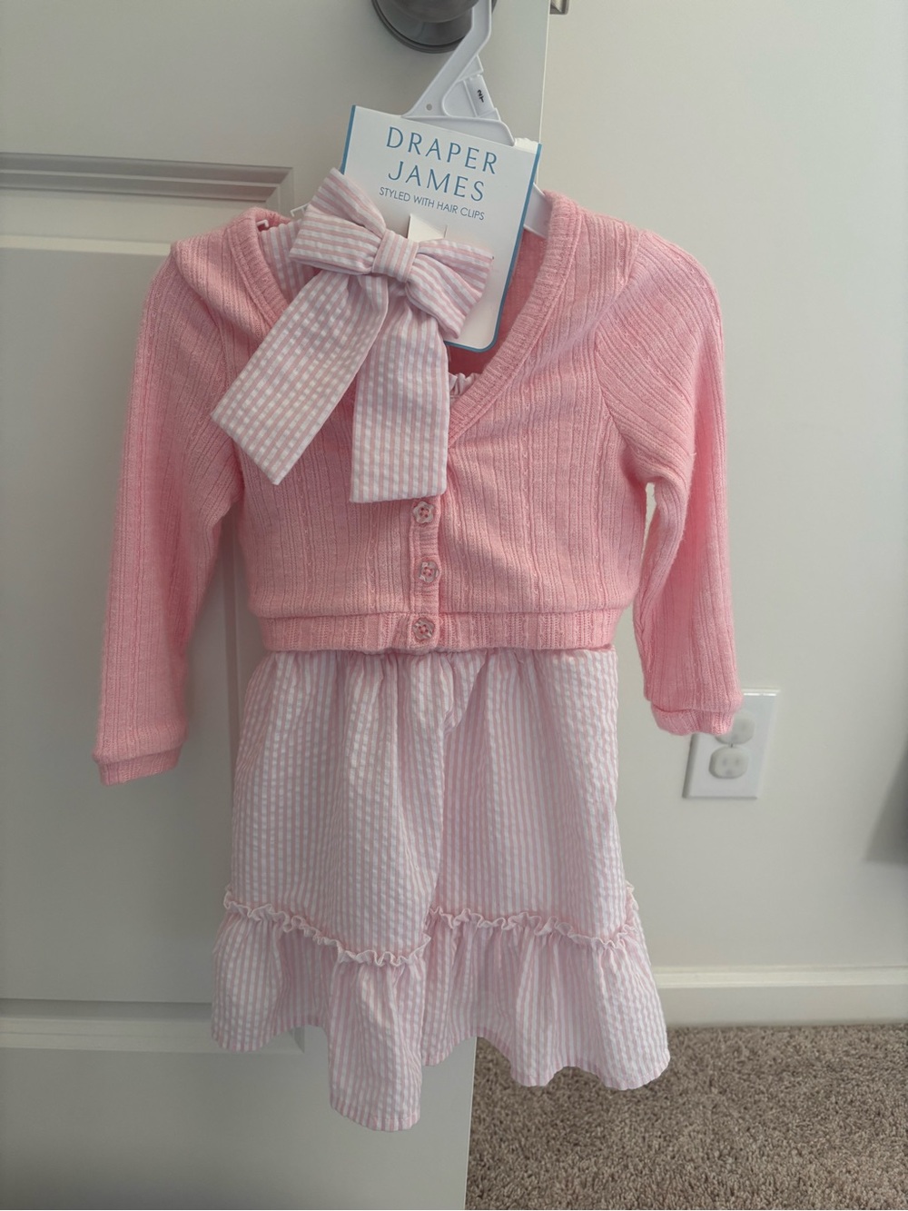 Draper James Dress/Sweater and Hairbow